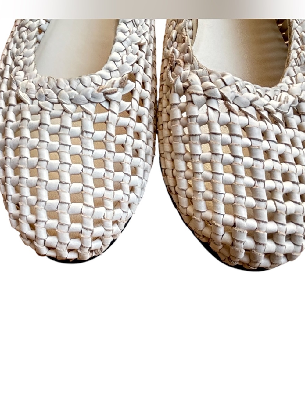 St. Agni Tofu Leather Woven Basket Macrame Ballet Flats Shoes 39 (US 8) - Picture 8 of 12